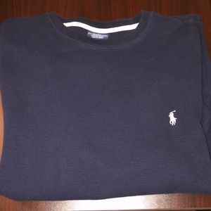 Small navy blue polo sweater